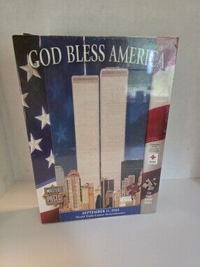 MasterPieces 550 Piece Jigsaw Puzzle God Bless America September 11,2001 NEW